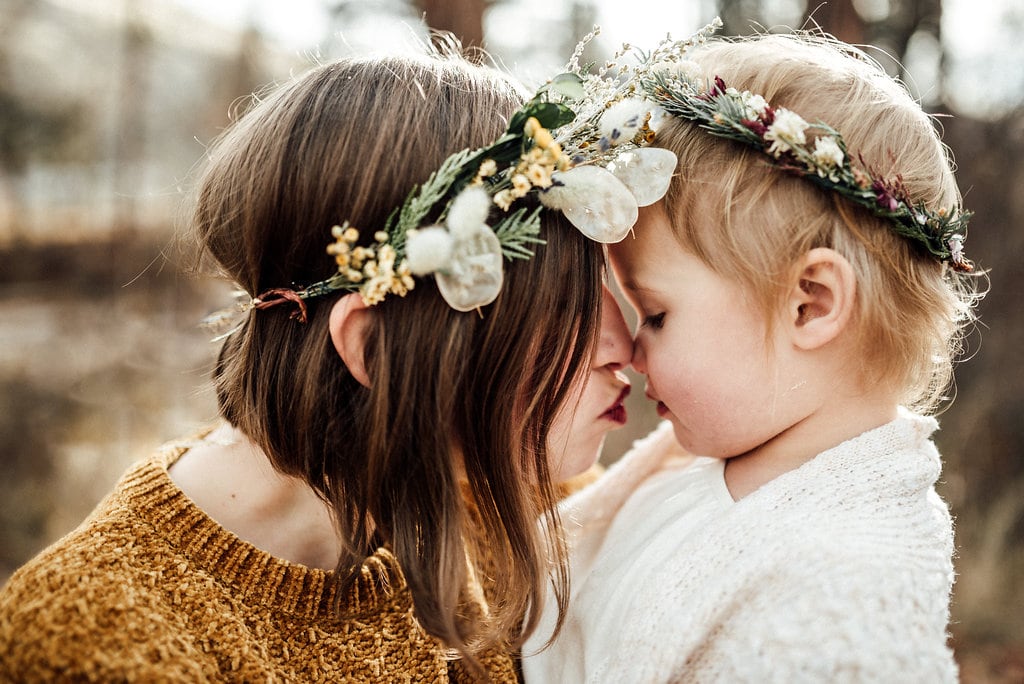 mother and child flower crowns