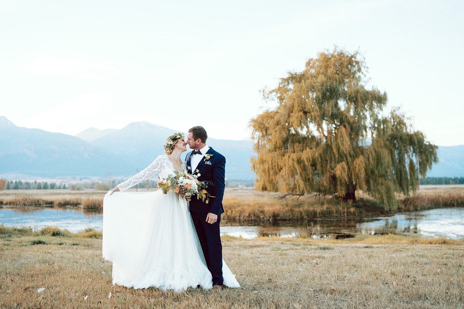 Fall Wedding Flowers in Grassland in Montana