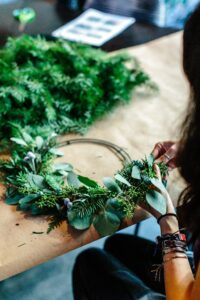 moon cycle herbs wreath